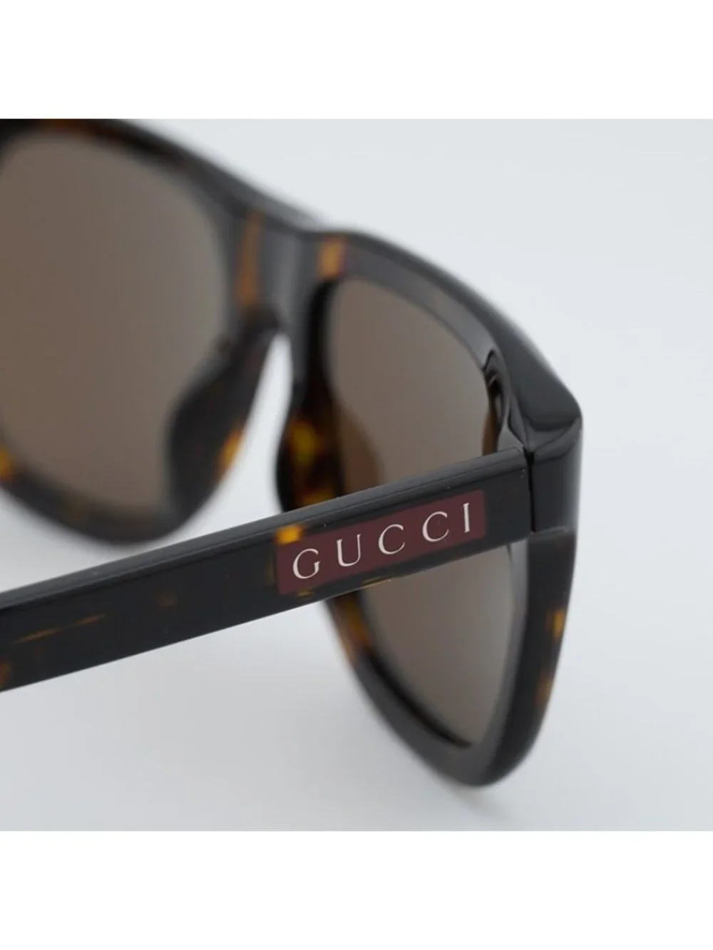 Gucci GG2077S 002 Sunglasses Havana Square Frame, Brown Lenses